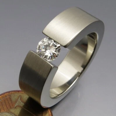 REIF-DESIGN - ELEGANTER PLATIN BRILLANT SPANNRING VERLAUF - EIGENE GOLDSCHMIEDE - Bild 1 von 4
