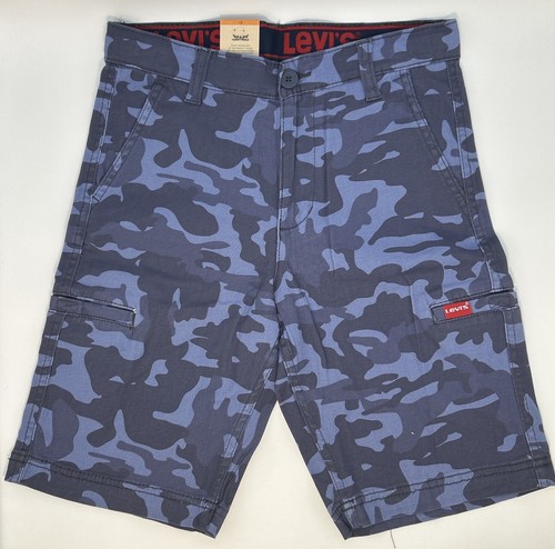 Levi Strauss & Co Youth Cargo Short, Size 12, Flex/stretch Waist, Blue Camo, New - Picture 2 of 23