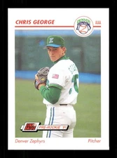 1991 Line Drive AAA Denver Zephyrs 138 Chris George BXCP30
