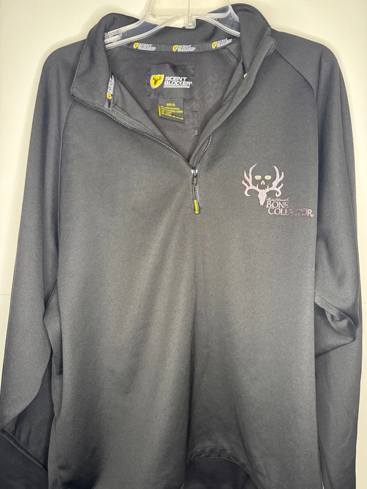 ScentBlocker Bone Collector 1/4 Zip Pullover XL Black Hunting Shirt S3 Scent Con - Image 2 of 4