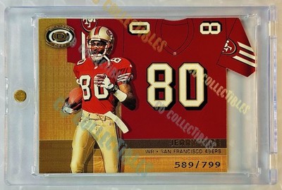 Jerry Rice DYNAGON DIE CUT BIG NUMBER CARD PACIFIC SAN FRANCISCO 49ERS MINT /799