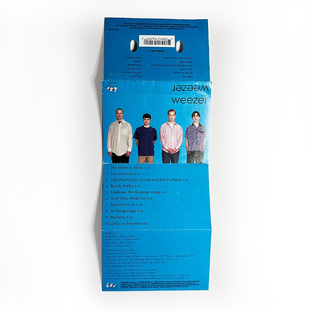 Weezer Blue Album Original Cassette 1994 - Paper Insert - No Tape