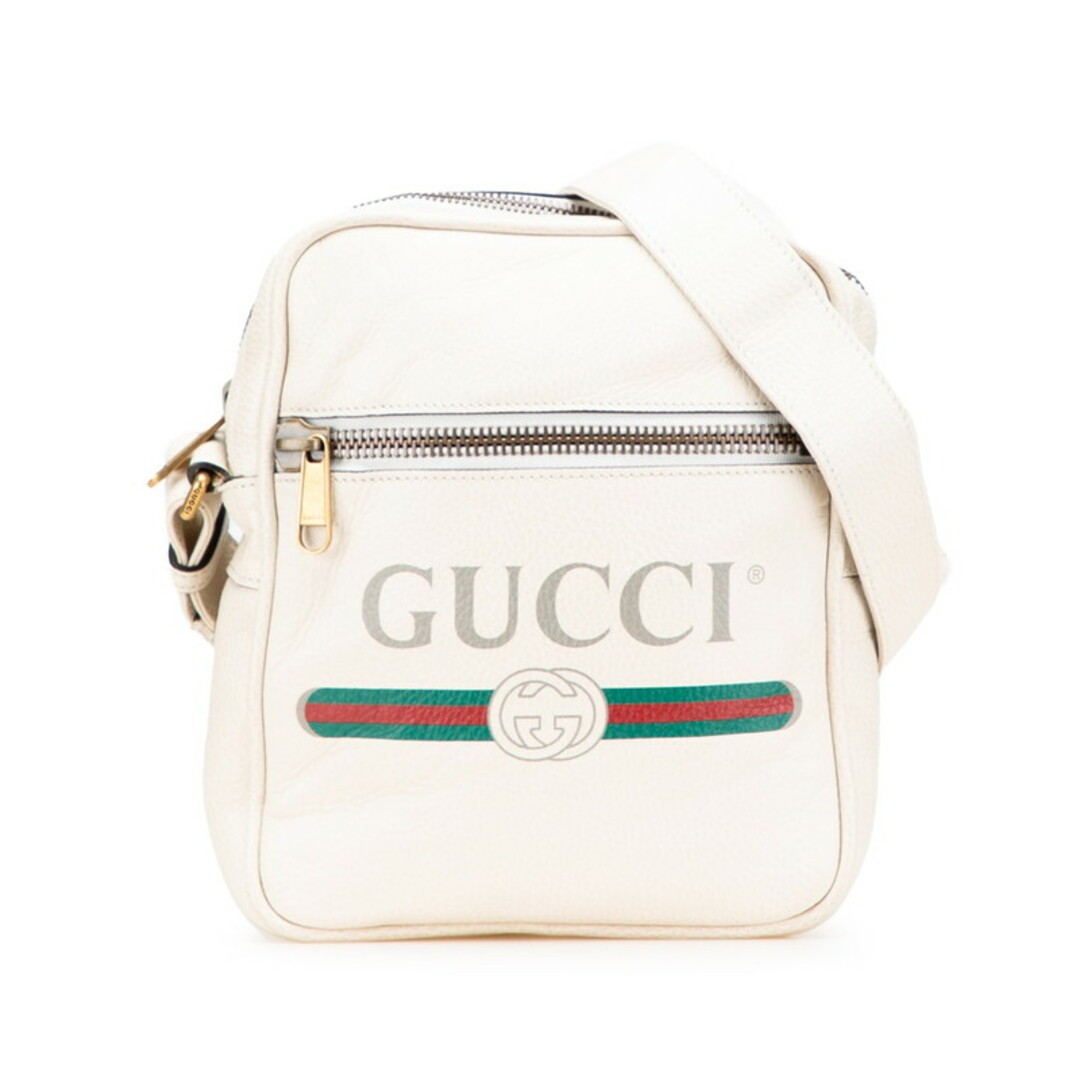Gucci Leather Logo Print Shoulder Bag Messenger for Women 523591