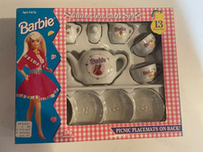 VINTAGE 13 PIECE BARBIE CHINA TEA SET 1994