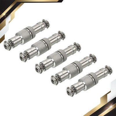 5 x Aviation Connector GX12 2 Pins 12mm Silver Male Female Wire Panel Connector