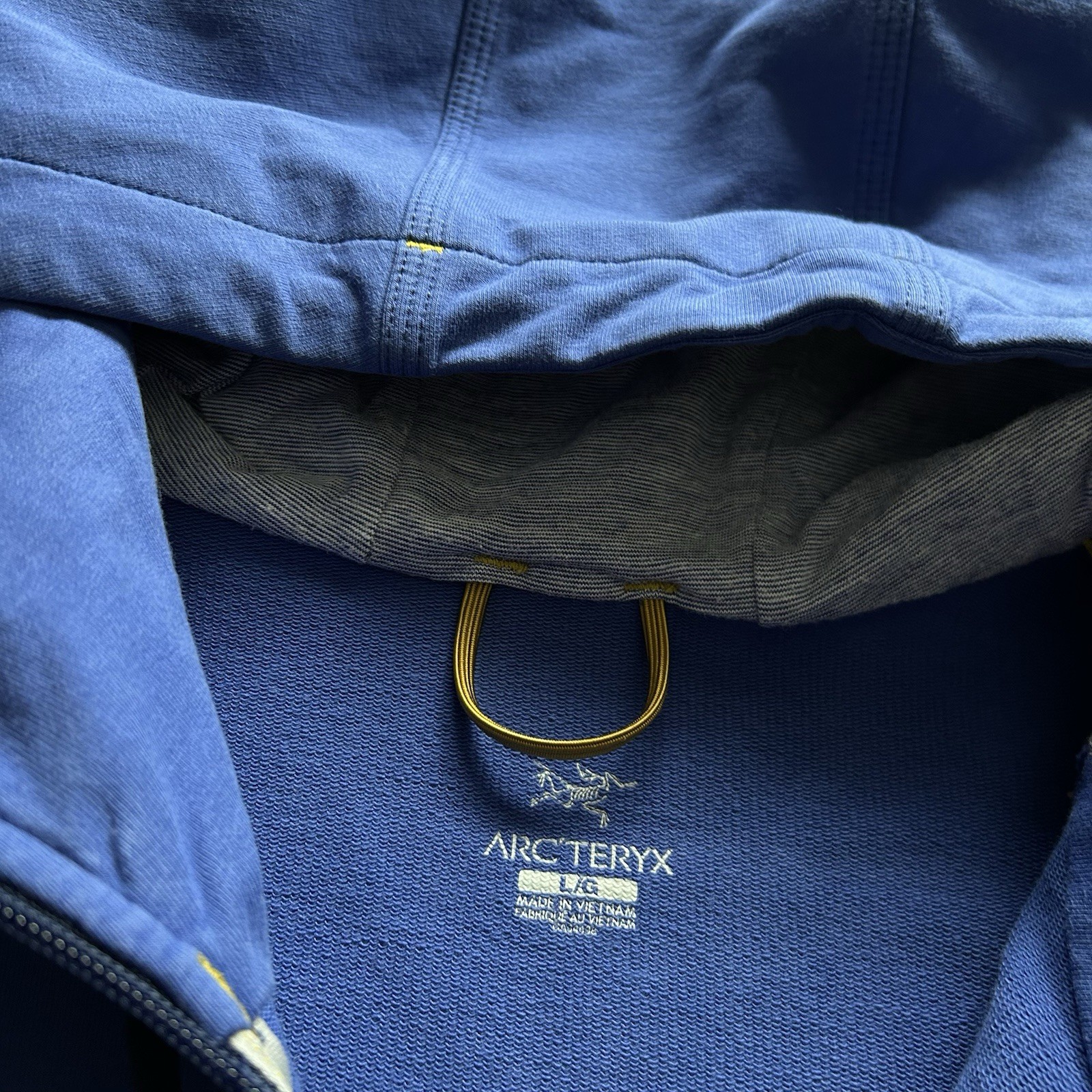 Arcteryx Full Zip Hoodie Jacket Mens Large Blue Gorpcore Embroidered Logo Rare image 8