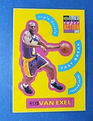 1996-97 Upper Deck   Nick Van Exel #S13 Super Action Stick 'Ums L.A. Lakers  