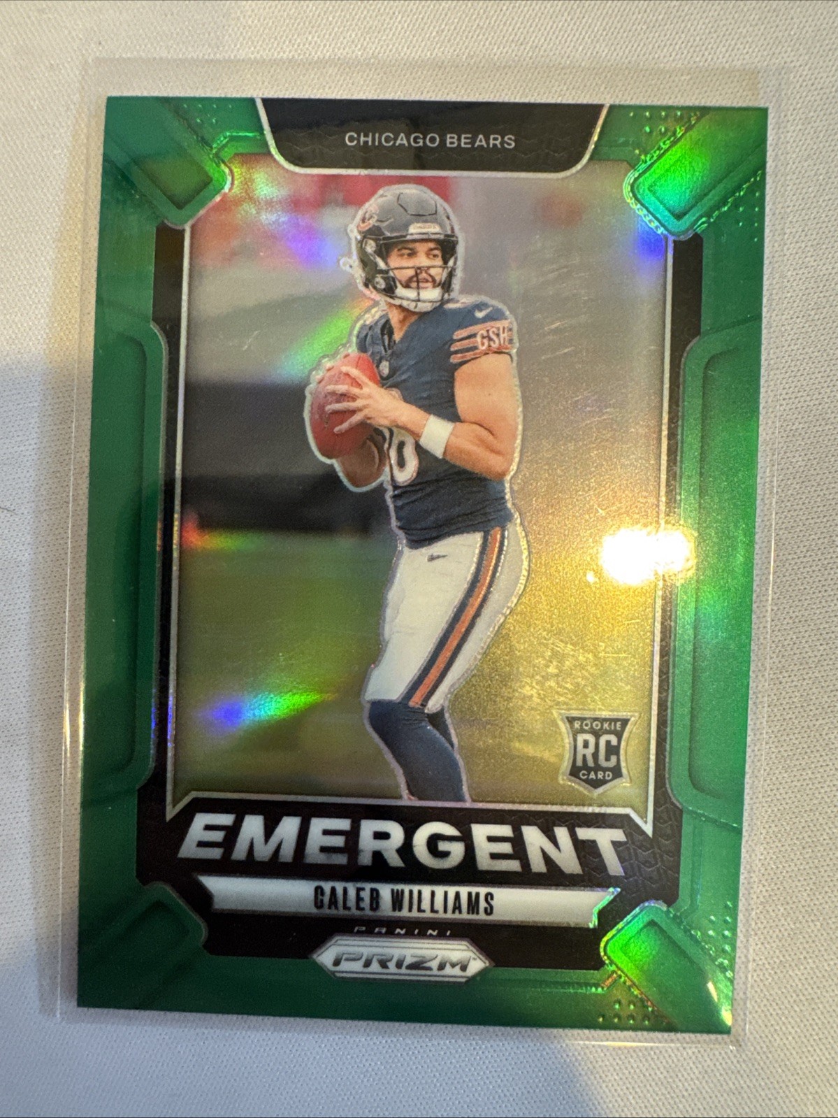 2024 Panini Prizm - Emergent Caleb Williams #1 Green Prizm (RC)