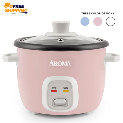 AROMA  4-Cups (Cooked) / 1Qt. Rice & Grain Cooker, Pink   