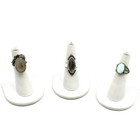Southwest Sterling Turquoise Opal Agate Shadowbox 5.75-9 Rings Lot of 5 #S5225-3 — photo 3