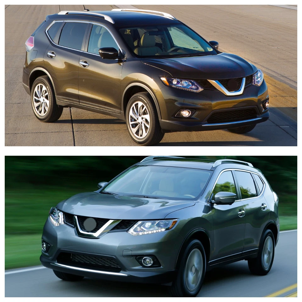 Front Bumper Cover W/Lower Grille W/Fog light for Nissan Rogue S SL SV 2014-2016 - Image 2 of 4