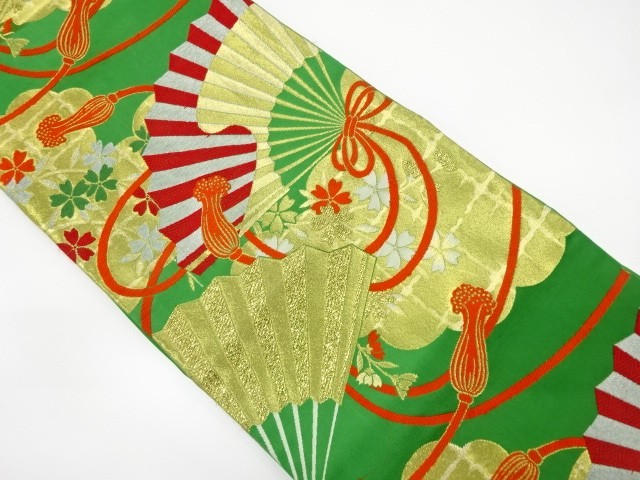 7259676: JAPANESE KIMONO / ANTIQUE FUKURO OBI / WOVEN