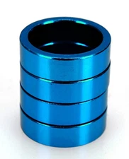 Bicycle BMX or MTB headset spacers for 1 1/8" threadless (SET of 4) 10mm - BLUE