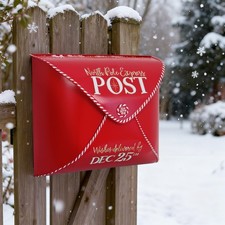 Letters to Santa Mailbox Vintage Santa Mailbox Christmas Decoration for Outside