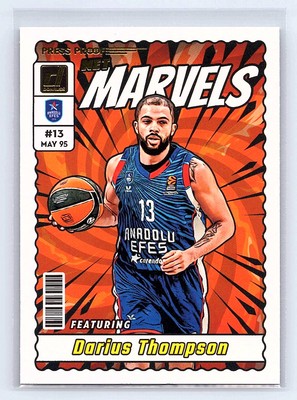 Darius Thompson 2023-24 Donruss Turkish EuroLeague #2 Net Marvels Press Proof