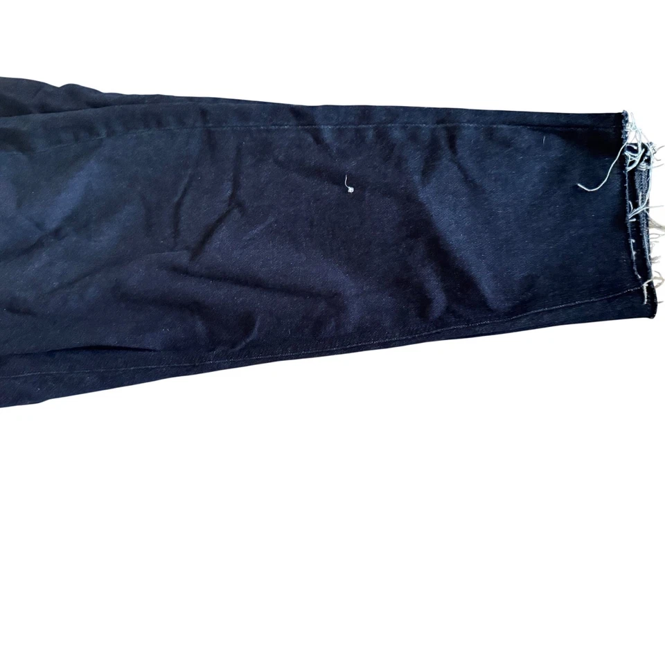 Old Navy Maternity Full Panel Dark Wash Distressed Hem Jeans Size 18 - Image 3 of 4