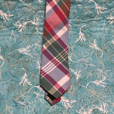 Crewcuts Men's Cotton Tie Multicolor Plaid Woven Pointed Style 68452