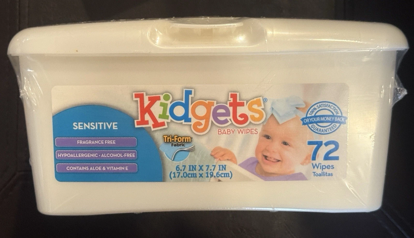 Kidgets * 72 Baby Wipes * Pop Up Refillable Container * 032251144165 * BRAND NEW
Opens in a new wind