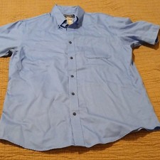3 shirts Lands' End Men’s L Blue american airlines work shirt #190