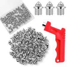 1/8 Inch Track Spikes 50 Pcs Stainless Steel Pyramid Shoe Spikes with Spike
