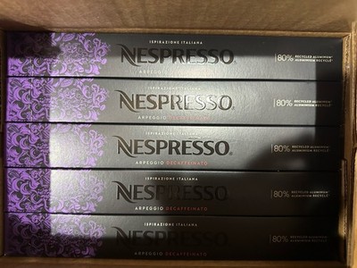Nespresso Capsules Original  Arpeggio Decaffeinato Dark Roast Coffee, 50-Count