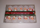 Kurt Adler 10-Light Christmas String Light Set, Santa Heads
