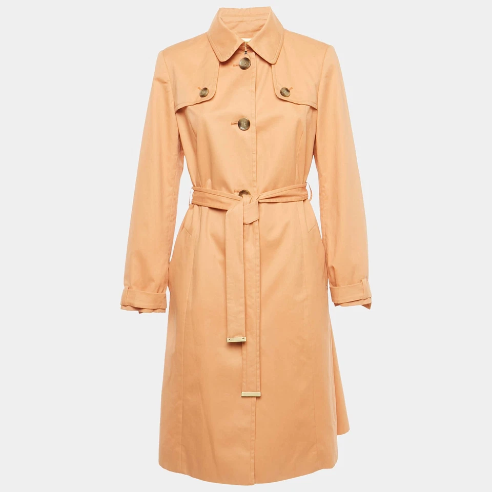 Abrigo Boss By Hugo Boss Naranja Melocotón Algodón Pecho Único M