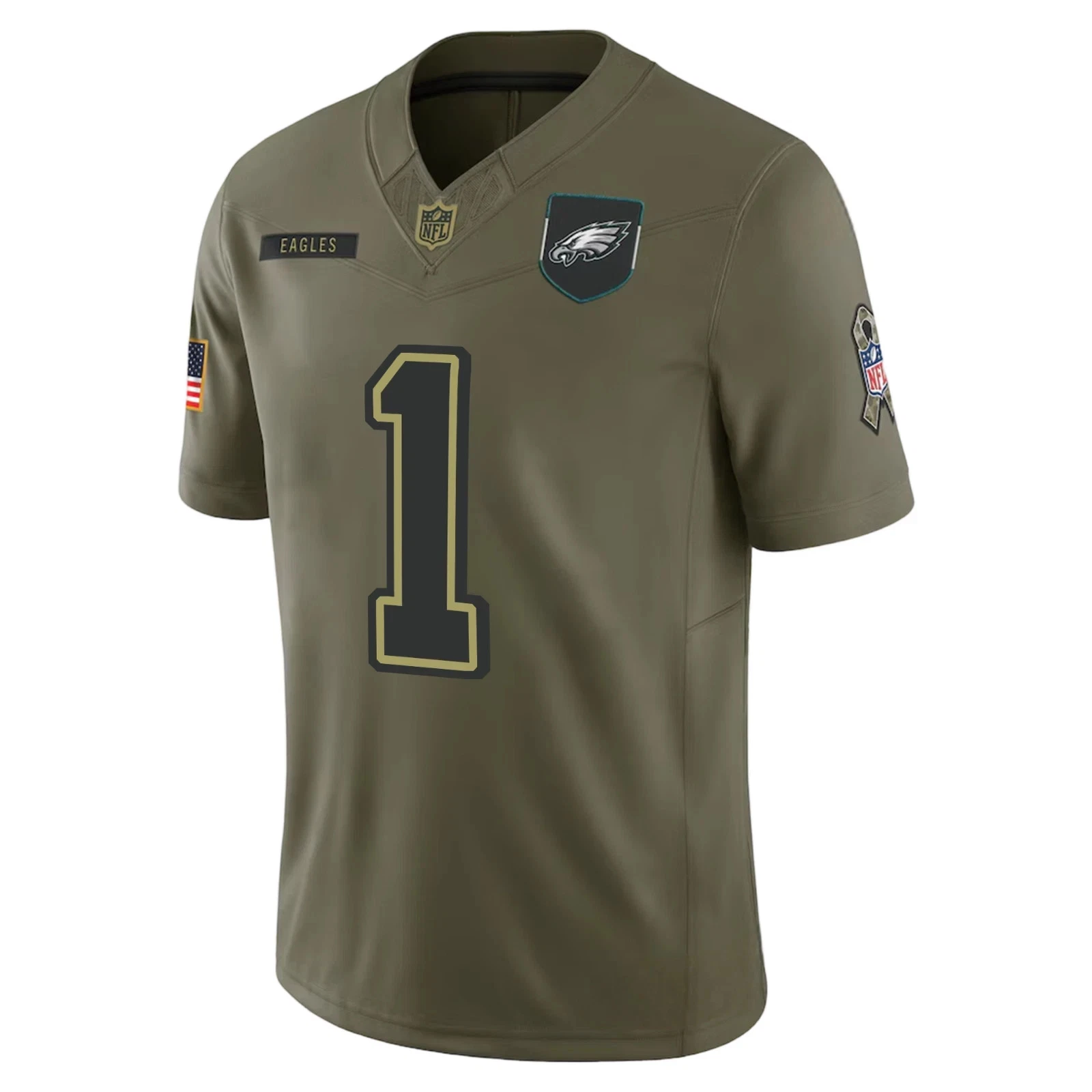 Philadelphia Eagles Olive 2025 Salute to Service Jersey
