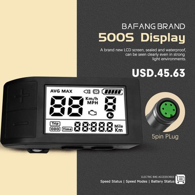 E-Bike 500S Display 0-9 PAS Speed Indicator Instrument for BBS Mid Drive Motor