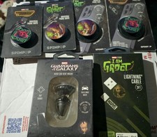 Marvel Bundle Cell Phone Accessories Spinpops/Vent Car Mount/IPhone Cord