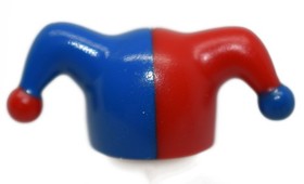 LEGO Minifigure Jester Cap Red Blue Hat castle 10199 2260 10196 7079 4524903