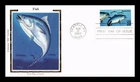 US COVER COLORANO SILK FIRST DAY OF ISSUE FISH BLUEFIN TUNA