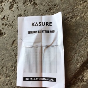 KASURE Black Metal Tension Curtain Rod 51-126 in, 1.26 in Diameter, Clampable