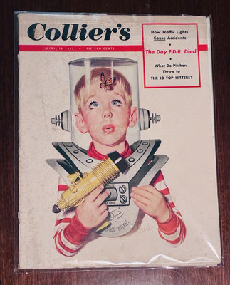Colliers Magazine April 18 1953 Space Cadet Toy Raygun Mickey Mantle Camel Ad