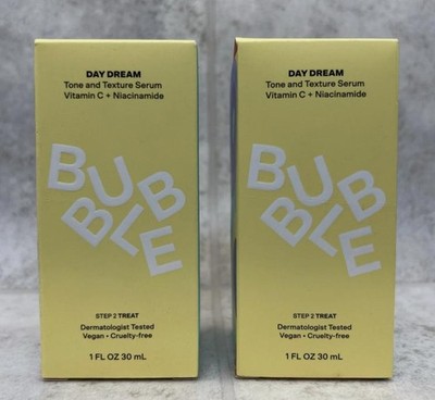 2 PACK Bubble Skincare Day Dream Serum with Vit C & Niacinamide, Even Tone &