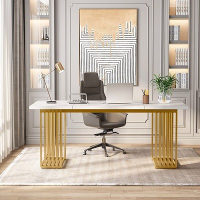 71'' Modern Executive Desk, Large Office Computer Desk Simple Workstation