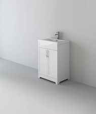 Vanity Basin Cabinet Bathroom Traditional Style Unit and Basin 2Doors Set 600mm