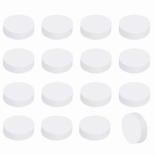 16 Pcs Single Sided Speaker Isolation Feet Pads, 35mmx10mm Foam Base Pad, White