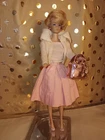 Vintage Barbie Gathered Skirt with  A knit shell & Cardigan (1962-1963)