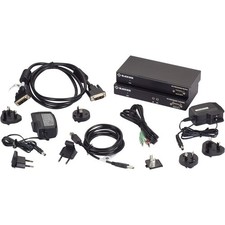 Black Box KVM Extender Fiber SH DVI-D USB 2 Serial Audio Local Video KVXLCF100R2