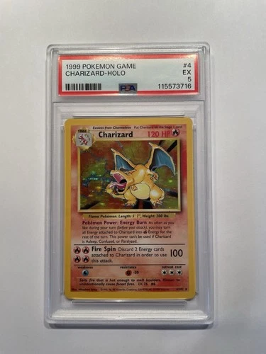 1999 POKEMON GAME -- #4 CHARIZARD -- HOLO -- PSA 5