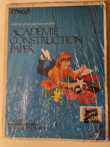 Vintage Mead Construction Paper Black Color 9" X 12" 20 Sheets SEALED