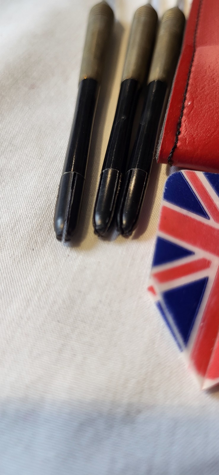 2 Sets of  M . Y. VINTAGE DARTS With Shafts and Flights-(Rough) Cased Used 