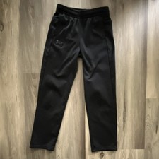 Under Armour Boys Black Sweatpants Medium Activewear drawstring Waist Pockets
