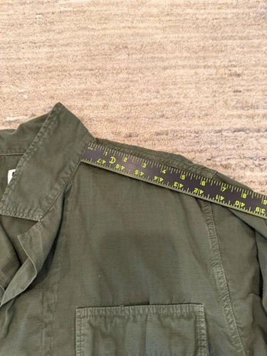 Tellason Jacket Mens Medium Green Cotton Military Field Utility Made In Italy image 19
