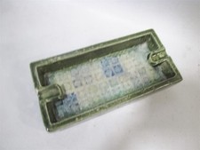 Midcentury Bitossi Aldo Londi Fritte Fused Crackle Glass Ashtray Italian Pottery