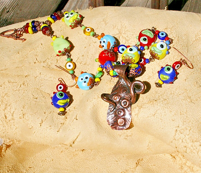 Mars UAP  UFO Necklace Aliens & Hand Forged Copper Pendant aka Miss Mars