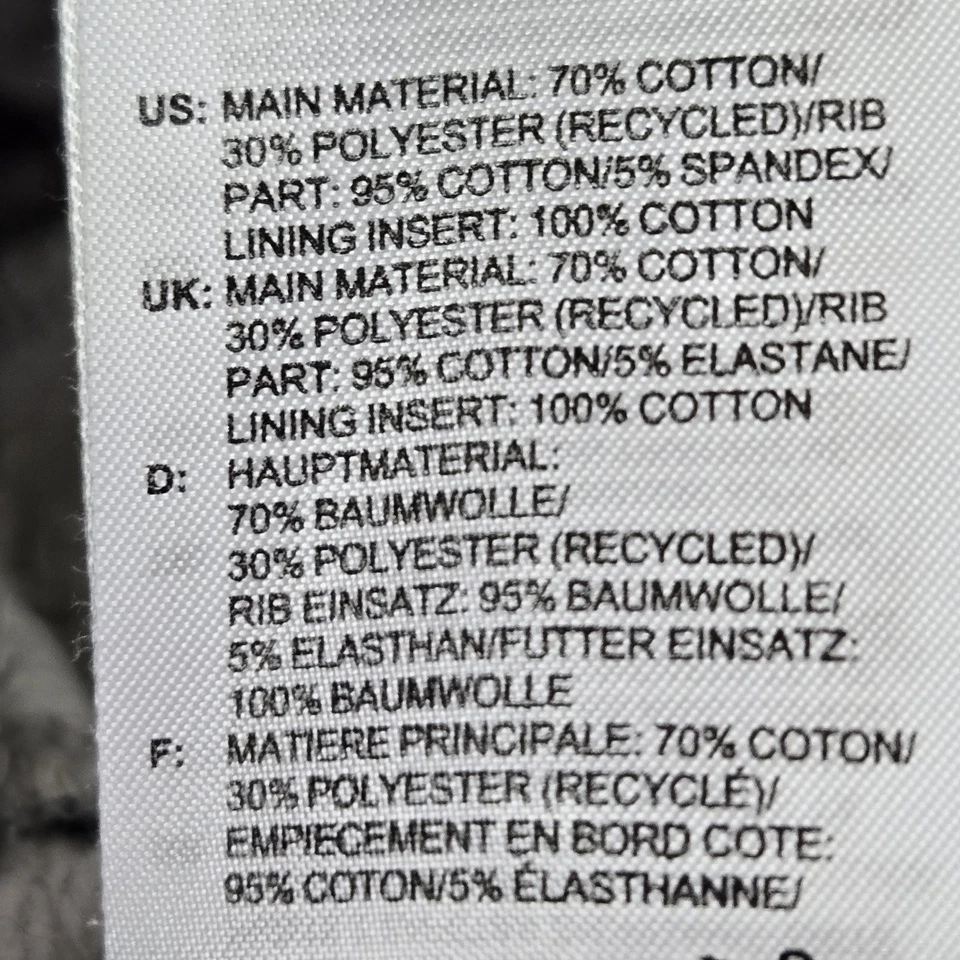 Adidas Hombres Ropa Activa Pantalones M Gris Joggers Trifolio Vellón Logo 28" Entrepierna Foto 3 de 4