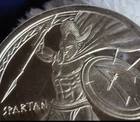 Beautiful  SPARTAN WARRIOR 1oz 999 Fine Silver Round #45