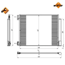 Condenser, Air Conditioning Easy Fit NRF 350393 for Renault